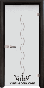 Стъклена интериорна врата Gravur G 13 1, цвят каса Венге