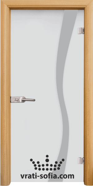 Стъклена врата Sand G 14 1, цвят каса Светъл дъб