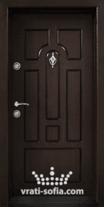 Входна блиндирана врата Т108, цвят Тъмен Орех