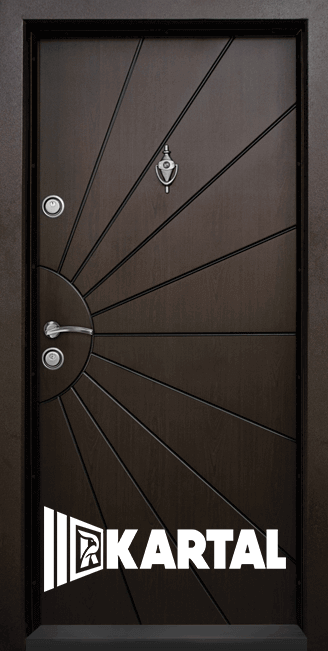 Входна блиндирана врата Картал Т109, цвят Тъмен