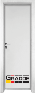 Алуминиева врата за баня GRADDE цвят Weiss Matt